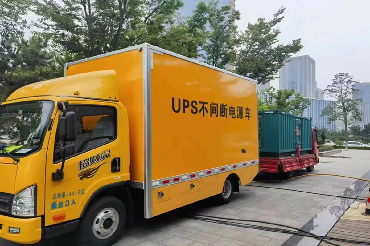 大余发电机租赁施工现场
