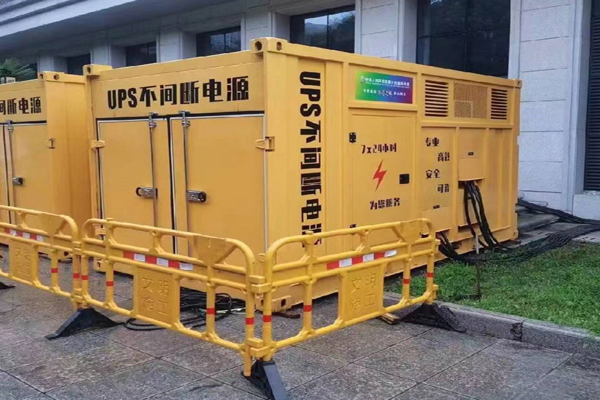 大余发电机租赁施工现场